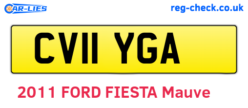 CV11YGA are the vehicle registration plates.