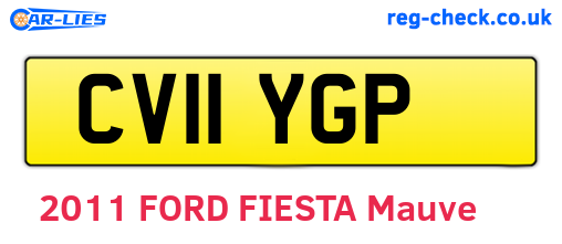 CV11YGP are the vehicle registration plates.