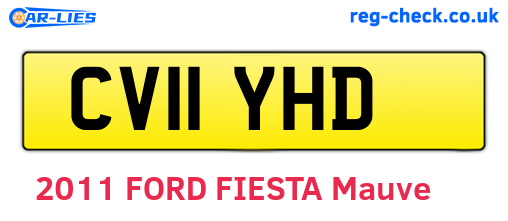 CV11YHD are the vehicle registration plates.