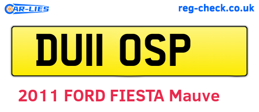 DU11OSP are the vehicle registration plates.