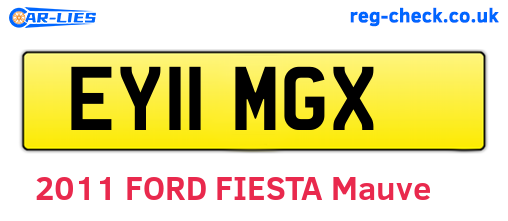 EY11MGX are the vehicle registration plates.
