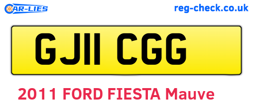 GJ11CGG are the vehicle registration plates.