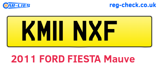 KM11NXF are the vehicle registration plates.