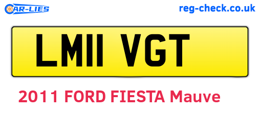 LM11VGT are the vehicle registration plates.