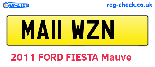 MA11WZN are the vehicle registration plates.