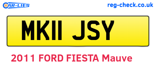 MK11JSY are the vehicle registration plates.