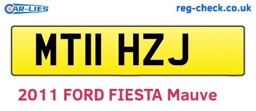 MT11HZJ are the vehicle registration plates.