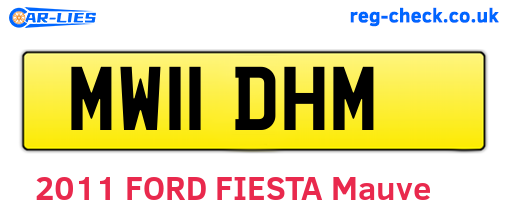 MW11DHM are the vehicle registration plates.
