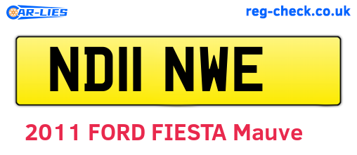 ND11NWE are the vehicle registration plates.