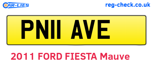 PN11AVE are the vehicle registration plates.