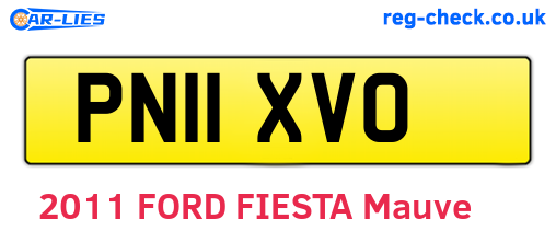 PN11XVO are the vehicle registration plates.