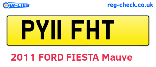PY11FHT are the vehicle registration plates.