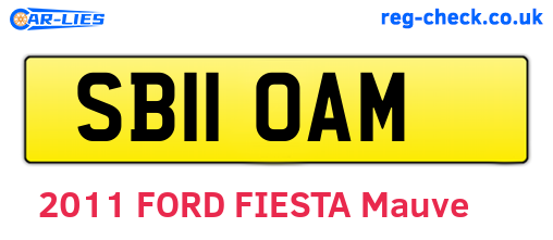 SB11OAM are the vehicle registration plates.