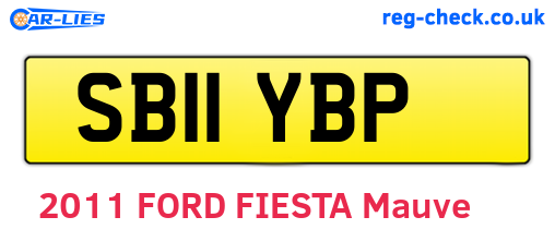 SB11YBP are the vehicle registration plates.
