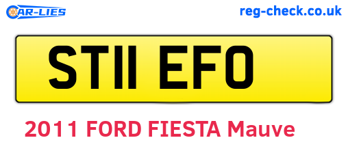 ST11EFO are the vehicle registration plates.