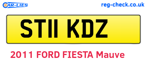 ST11KDZ are the vehicle registration plates.