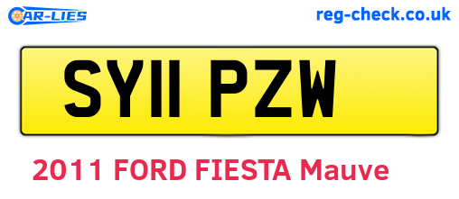 SY11PZW are the vehicle registration plates.