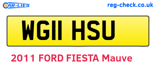 WG11HSU are the vehicle registration plates.