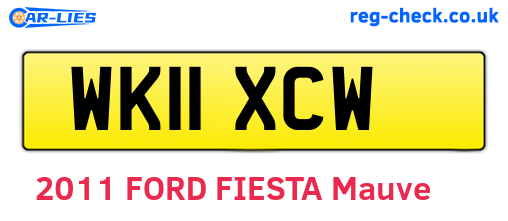 WK11XCW are the vehicle registration plates.