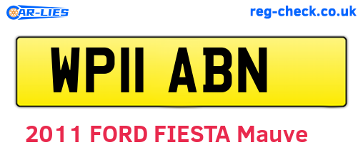 WP11ABN are the vehicle registration plates.