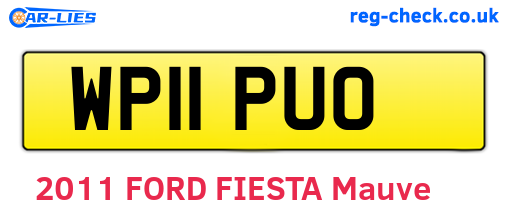 WP11PUO are the vehicle registration plates.