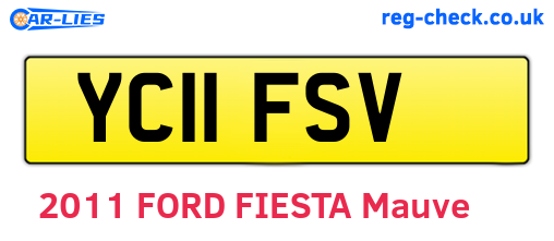 YC11FSV are the vehicle registration plates.