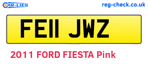 FE11JWZ are the vehicle registration plates.