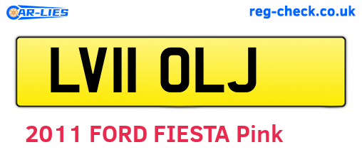 LV11OLJ are the vehicle registration plates.
