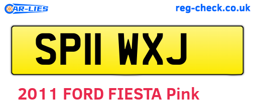 SP11WXJ are the vehicle registration plates.
