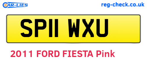 SP11WXU are the vehicle registration plates.