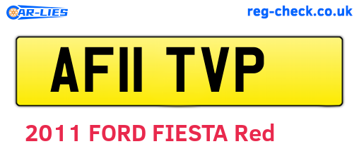 AF11TVP are the vehicle registration plates.