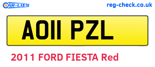 AO11PZL are the vehicle registration plates.