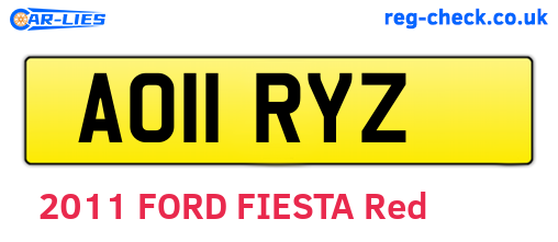 AO11RYZ are the vehicle registration plates.