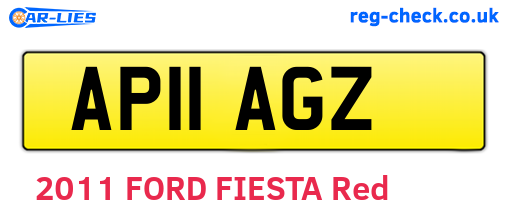AP11AGZ are the vehicle registration plates.