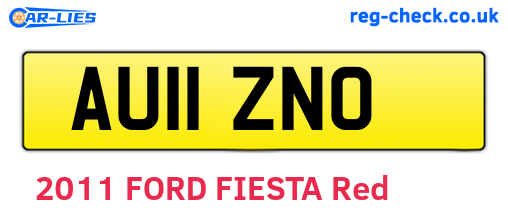 AU11ZNO are the vehicle registration plates.
