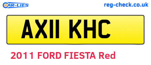 AX11KHC are the vehicle registration plates.