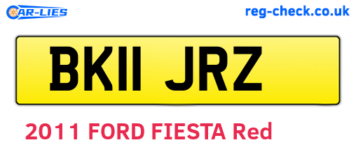 BK11JRZ are the vehicle registration plates.