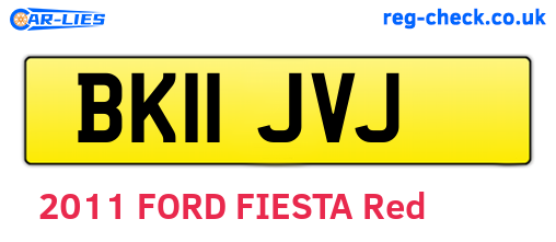 BK11JVJ are the vehicle registration plates.