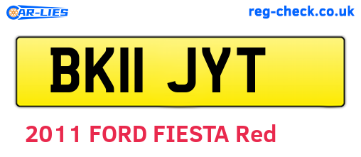 BK11JYT are the vehicle registration plates.