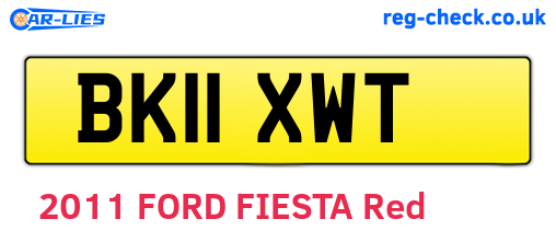 BK11XWT are the vehicle registration plates.