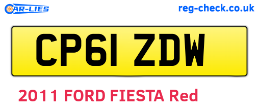 CP61ZDW are the vehicle registration plates.