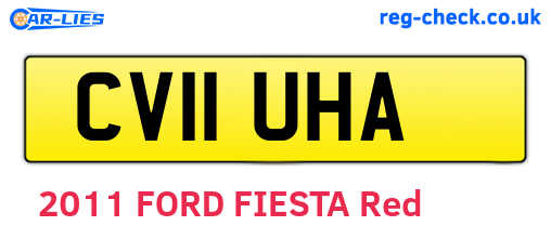 CV11UHA are the vehicle registration plates.