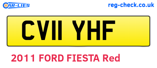 CV11YHF are the vehicle registration plates.