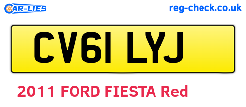 CV61LYJ are the vehicle registration plates.