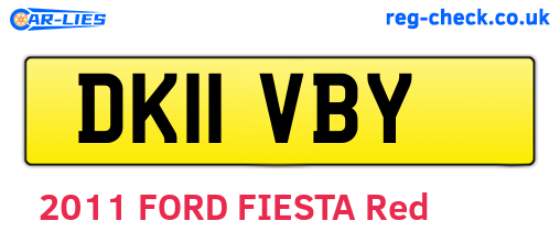 DK11VBY are the vehicle registration plates.