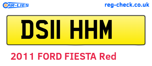 DS11HHM are the vehicle registration plates.