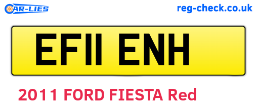 EF11ENH are the vehicle registration plates.
