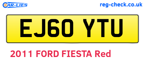 EJ60YTU are the vehicle registration plates.