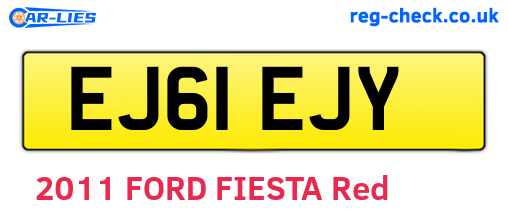 EJ61EJY are the vehicle registration plates.
