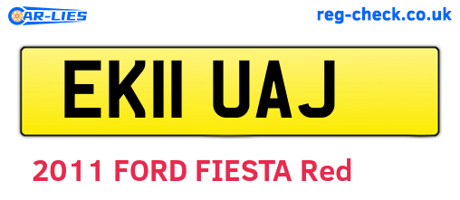 EK11UAJ are the vehicle registration plates.